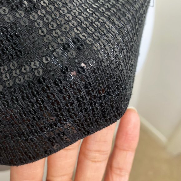 Express - Black Sequin Tank Top - Picture 4 of 4